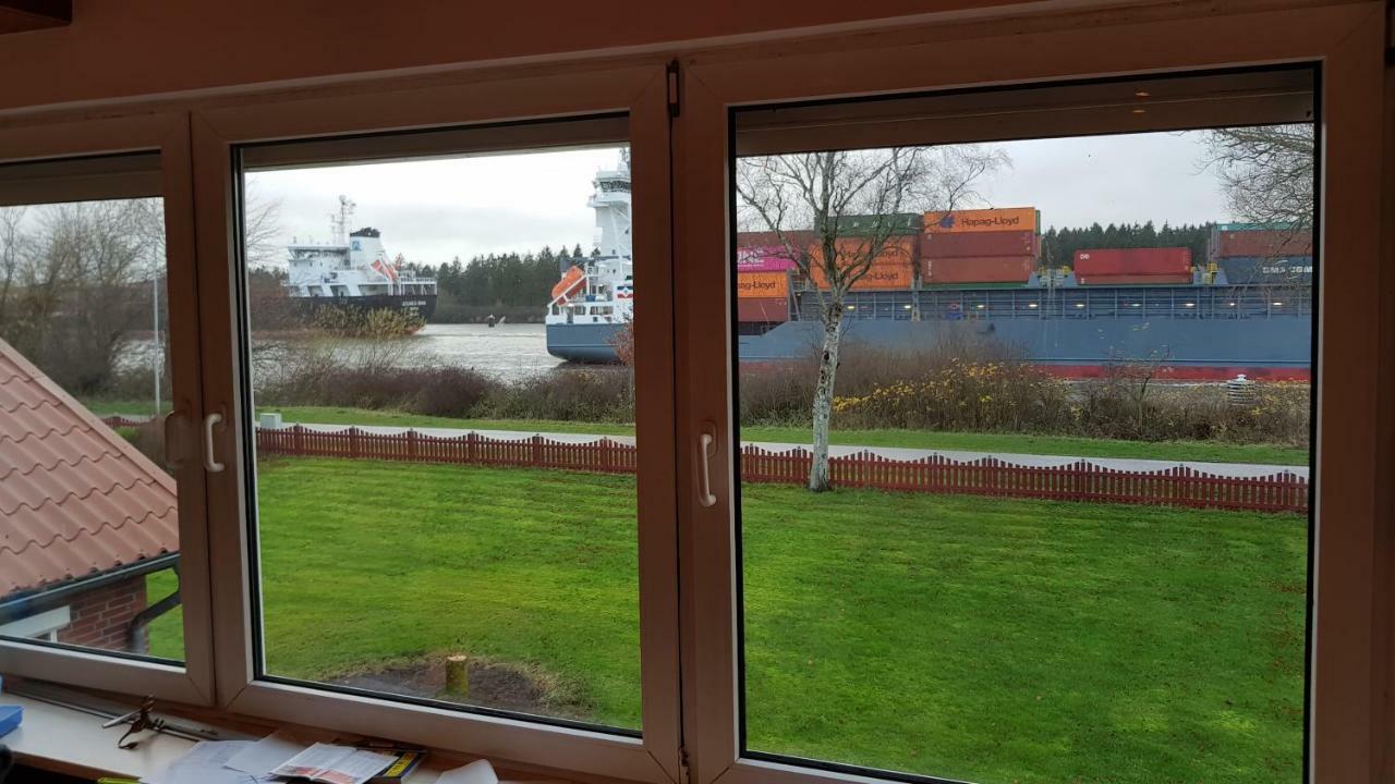 Ferienwohnung Mit Wunderschoenem Blick Auf Den Nord-Ostsee-Kanal Breiholz Ngoại thất bức ảnh